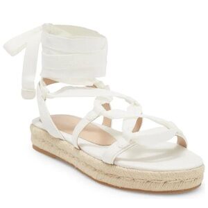 Stuart Weitzman Cream Espadrille Sandals